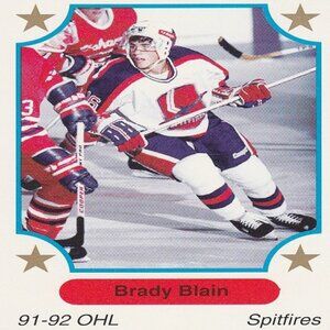Brady Blain - 1991 7th Inning Sketch "Tomorrow's Stars Today" Hockey Card